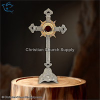 Monstrance avec support de relique plaqué or |   Monstrance Reliquaire Catholique Traditionnelle – Export Corporation