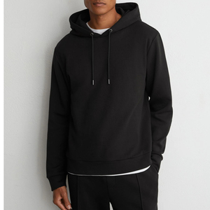 Sweat-shirt à capuche surdimensionné en molleton de coton gris chiné pour homme avec poche avant, décontracté, automne - Product Image 4