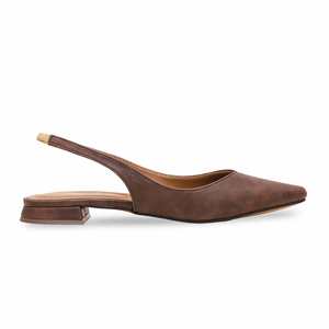 WN5401 Brown <b>Heeled</b> <b>Sandals</b> with Open Back - Product Image 4