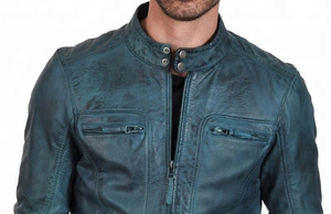 Wholesale Fashion High Quality Motorcycle <b>Jacket</b> for Men Manufacturer Custom Logo Leather <b>Jacket</b> - Product Image 2