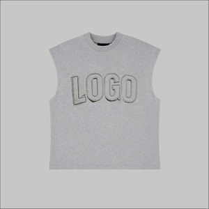 Camiseta sin Mangas Personalizada para Hombre, Estilo Urbano, 100% Algodón, Secado Rápido, con Logotipo Frontal, para Gimnasio, Entrenamiento, Running FK-7648 - Product Image 1