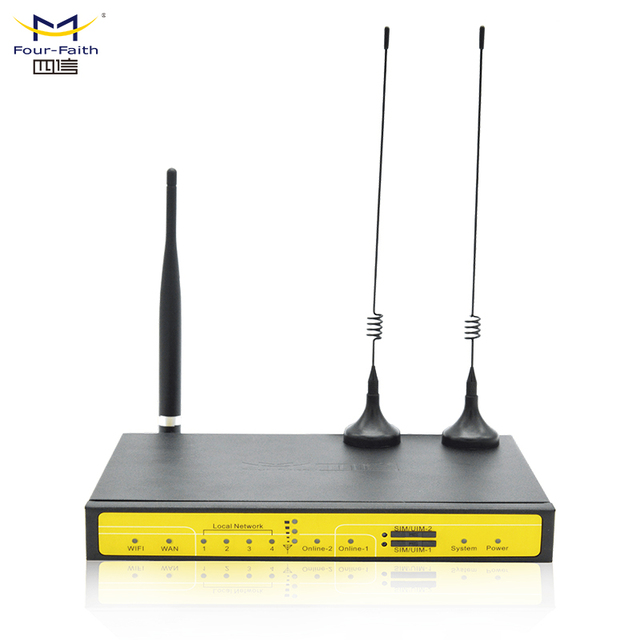 Four-Faith F3946 4G Dual Sim WiFi Broadband Router for Bus M2M Communication & Networking