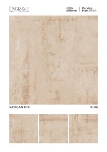 Carreaux en porcelaine 60x60 cm avec finition mate sculptée, développés pour exprimer une texture de surface superposée et un effet d'éclairage contrôlé. - Product Image 3