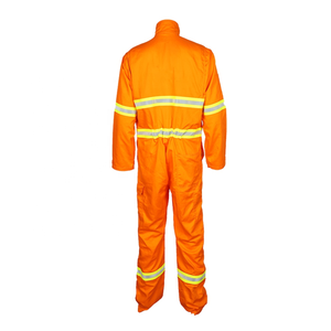 Overoles de Seguridad Impermeables con Cinta Reflectante, Precio Bajo, Cómodos, Suministro de Fábrica, 100% Algodón, OEM, Color Naranja - Product Image 4