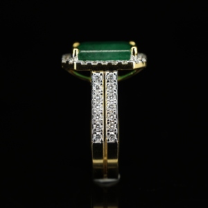 Bague de fiançailles élégante en argent sterling S925, or rose 14 carats, zircon plaqué rhodium taille radiant, cadeau pour femme - Product Image 3