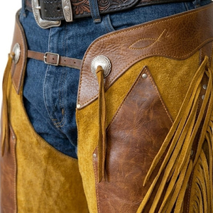 Premium Quality Western <b>Chaps</b> with Custom Sizes Men and Women Suede Leather Horse <b>Chaps</b> Horse <b>Riding</b> Full Leather <b>Chaps</b> - Product Image 6
