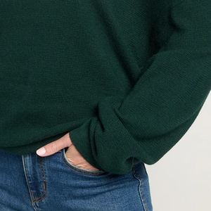 Premium Women Oversized Shoulder Woolen Boxy Fit Regular Lined Windproof Sweatshirt <b>Drop</b> Shoulder Cotton Fleece Winter - Product Image 3