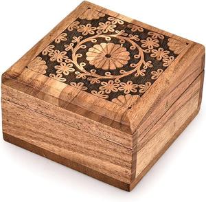 Top Quality Mango Wood Storage <b>Box</b> <b>With</b> Hinged <b>Lid</b> <b>Decorative</b> Jewelry Trinket Organizer Gift <b>Box</b> For Home Decor On Sale - Product Image 1