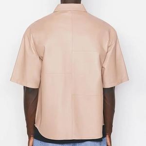 เสื้อหนังสำหรับผู้ชายเสื้อเชิ้ตหนังแท้ติดกระดุมแฟชั่นสำหรับฤดูหนาวเสื้อมีสไตล์ออกแบบได้ตามต้องการ - Product Image 2