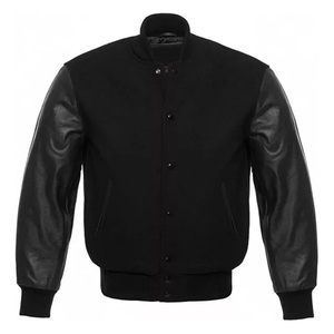 Premium Men's Two-Tone Canvas Hooded Quilted Varsity <b>Jacket</b> Stylish Front Logo for Hip Hop Streetwear & Modern Daily Casual Wear - Product Image 3
