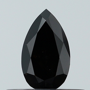 Diamant de laboratoire CVD en forme de poire, noir profond fantaisie, VS1, 0,44 ct, non monté - Product Image 1
