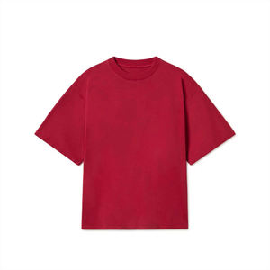 Camisetas Elegantes de Color Rojo Sólido para Hombre, Camisetas de Secado Rápido y Tela Transpirable con Servicios OEM y ODM - Product Image 4