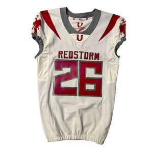 Maillot de football américain léger à faible MOQ, entièrement sublimé, en tissu mesh, pour hommes et jeunes, uniforme d'équipe de sport d'hiver, séchage rapide, devant. - Product Image 1