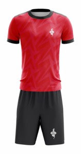 Maillot de football personnalisé avec logo imprimé sur le devant, fabriqué en usine, 100 % polyester, séchage rapide, manches courtes, dernier design - Product Image 4