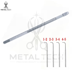 Porte-aiguilles ventilé argenté pour micro-aiguilles 4 tailles (1-2 à 4-5), kit de fabrication de perruques avec aiguilles à micro-crochets, pour la pose de nœuds capillaires et la création de filets de closure en dentelle et de perruques en maille suisse - Product Image 3