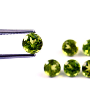 Piedra Preciosa Suelta de Peridoto Verde Natural de 2 mm, Corte Redondo |   Venta al por mayor |   Directo de Fábrica |   Calidad Garantizada - Product Image 2