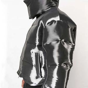 Dernier modèle Custom_Wholesale Veste doudoune à capuche décodée en nylon réfléchissant pour hommes Veste à capuche détachable - Product Image 5