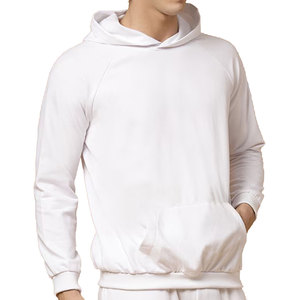 Ensemble de survêtement personnalisé en polyester/coton imprimé pour hommes, avec logo frontal uni et taille élastique en molleton – Vente en gros - Product Image 6