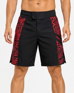 Unisex MMA Boxing <b>Shorts</b> Quick Dry Shrink-Proof Front Logo 100% Polyester Fitted High Quality Customizable 240g <b>Grappling</b> <b>Shorts</b> - Product Image 1