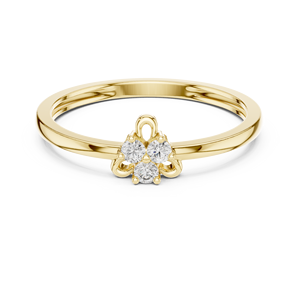 Minimal Flower Cluster Diamond <b>Ring</b> for Women | 18K Gold Elegant Engagement <b>Ring</b> | <b>Dainty</b> Luxury Jewelry - Product Image 3