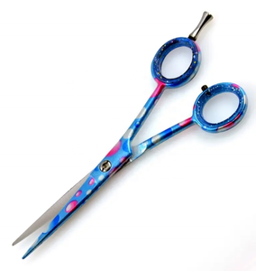 Las tijeras SAAQAANS están hechas a mano profesionalmente con cuchillas de acero inoxidable, ofreciendo un corte de precisión en varios colores - Product Image 1