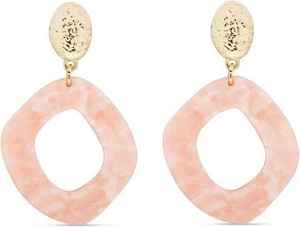 Pink <b>Resin</b> Irregular Drop Earrings Handmade Fashion Jewelry for Women Pink Earrings Handmade fashion Pink earrings <b>Resin</b> <b>crafts</b> - Product Image 3