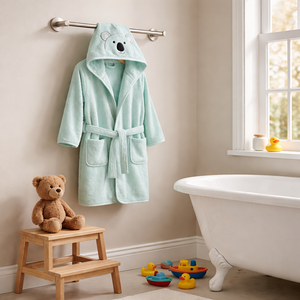 Peignoir à capuche unisexe pour nouveau-né, 100% coton biologique tissé, antimicrobien, séchage rapide, manches longues, peignoir de luxe pour la salle de bain, peignoir pour tout-petit - Product Image 2