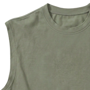 Camiseta sin mangas para mujer, estilo casual, holgada, para verano, gimnasio, entrenamiento, ropa de calle, 100% algodón, transpirable y ligera - Product Image 4