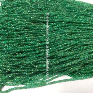 2mm 4mm Natural Green Zambian Emerald Faceted Rondelle Gemstone Beads Strand <b>String</b> IGI Certified The Jewel Creation Jewelry - Product Image 2