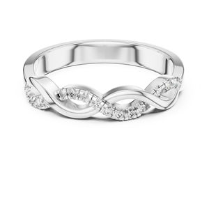 Bague en or blanc 14 carats avec diamant rond cultivé en laboratoire pour femmes |   Vêtements de fiançailles |   Nouveau diamant cultivé - Product Image 1