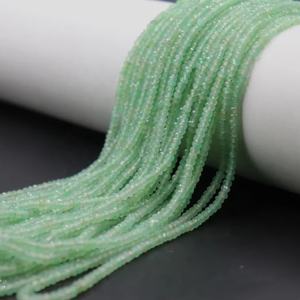 Cuentas facetadas naturales Chrysoprase Rondelle 3-3,5mm para la fabricación de joyas - Product Image 1