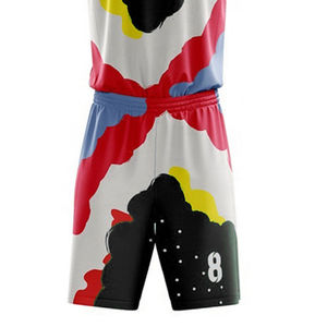 Conjunto de Camiseta y Pantalones Cortos de Baloncesto Transpirables de Poliéster al por Mayor, Personalizables con Nombre de Equipo, Nuevo Diseño, Reversibles - Product Image 6