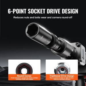 Set di 14 Chiavi a Bussola Girevoli a 360 Gradi, 3/8'' Profonde, Universali, Metriche 10-19mm, 6 Punte in Acciaio Cr-Mo, per Riparazione Auto, Bussola da 18mm - Product Image 4