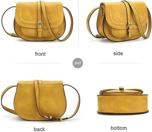 Sac à bandoulière en PU pour femmes, couleur unie, sangle réglable, fermeture à boucle, décontracté, usage quotidien, durable, léger - Product Image 5
