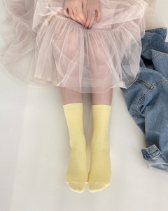 Calcetines de Algodón para Mujer, Color Sólido, Transpirables, para Uso Diario, Tejidos, Estilo Regular, Temporada de Otoño - Product Image 5
