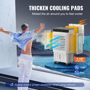 Dispositivo di raffreddamento ad aria per uso interno/esterno oscillante portatile a 3 velocità regolabile - Product Image 4