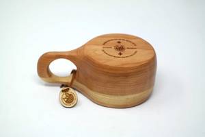 Bol à boire en bois éco-responsable Kuksa, tasse nordique artisanale pour café, thé, soupe, camping, bushcraft, bar - Design moderne, longueur personnalisée - Product Image 4