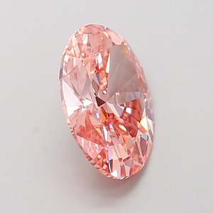 Diamant CVD rose vif fantaisie ovale de 2,04 carats, clarté VS1, polissage excellent, pierre précieuse non montée pour bijoux et bagues personnalisées - Product Image 1