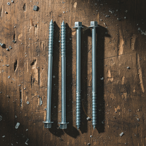 Tornillos de Rosca Parcial y Tornillos para Madera de Alta Resistencia Clase 4.8 y 6.8, Cabeza Hexagonal, Acero al Carbono Zincado, Medidas en Pulgadas/Métricas, Marca PDC - Product Image 1