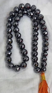 Perles de moissanite noires de 9 à 10 mm avec trou central de 1 mm | 50 pièces pour collier en diamant et autres bijoux - Product Image 1