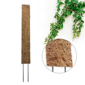 Poteau en mousse de coco plat sur mesure |   Support pour plantes en fibre de coco écologique |   Piquets rustiques faits à la main pour plantes grimpantes - Product Image 1
