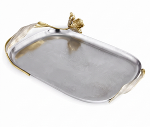 Bandeja de Servicio Metálica con Diseño de Tulipán Premium, Bandeja Decorativa Perfecta para Bodas, Aniversarios y Decoraciones Centrales - Product Image 1
