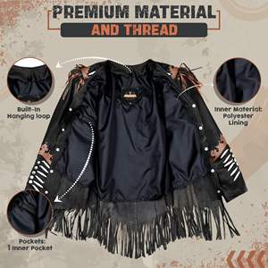 Chaqueta de cuero unisex personalizada de piel de vaca con doble botonadura, estilo safari de invierno, ribete de oveja, ecológica, OEM ODM, al por mayor, para hombre - Product Image 4