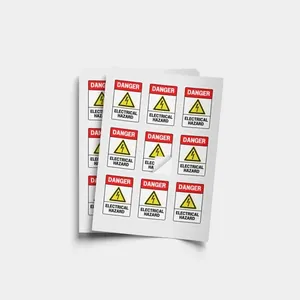 Custom Industrial High Adhesive Vinyl <b>Labels</b> Waterproof Equipment Machinery Asset <b>Stickers</b> - Product Image 3
