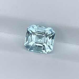 Aigue-marine bleue naturelle taille Asscher, pierre précieuse non montée 2,00 carats ZUBEDA GEMS and JEWELRY pour la fabrication de bijoux, bague, pendentif, vente en gros - Product Image 4