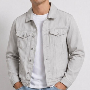 OEM Mens Denim Jean <b>Jacket</b> Casual Outwear Fall <b>Jacket</b> Denim Button up Coat Oversize Denim <b>Jacket</b> for Men acidwash fashion casual - Product Image 2