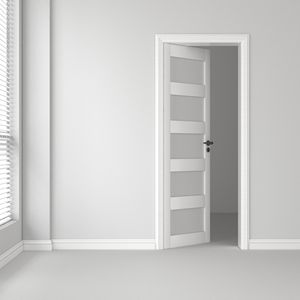 Porta in vetro smerigliato in legno massello 5-Lite elegante Design Tre o Quattro Porte - Product Image 6