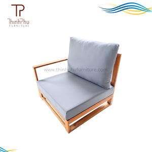 EDEN Ensemble de canapés de jardin contemporains en bois d'acacia, 6 pièces, écologiques, avec coussins imperméables, pliables, pour hôtels et villas - Product Image 2