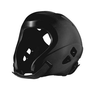 Protège-tête de boxe en cuir noir et marron, équipement de protection avec fermeture auto-agrippante pour adultes, unisexe, utilisation universelle - Product Image 2