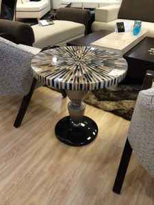 Table basse gigogne, table d'appoint réglable en osier pour salon, chambre, jardin, balcon, pliable et suspendue - Product Image 6